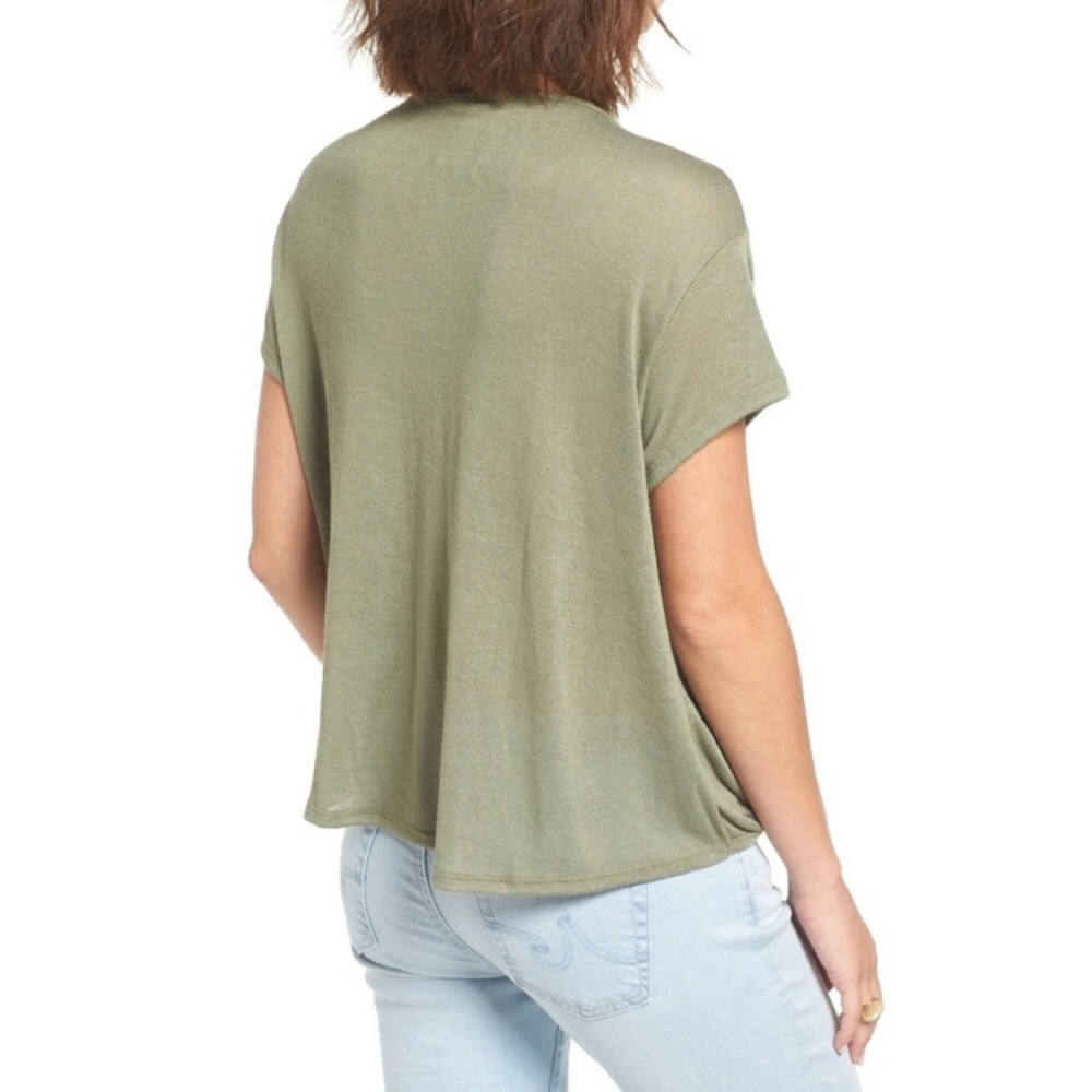 Free People Green Hoffman Surplice Tee - Picture 3 of 4